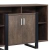 Zale 47 Inch Wood Buffet Sideboard Console, 1 Cabinet, Sled Base, Brown