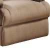 Deby 35 Inch Modern Motion Recliner Chair, Soft Microfiber Seat, Brown