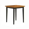 Gael Counter Height Square Dining Table Set, 4 Stools, Wood, Oak, Black