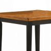 Gael Counter Height Square Dining Table Set, 4 Stools, Wood, Oak, Black