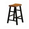 Gael Counter Height Square Dining Table Set, 4 Stools, Wood, Oak, Black