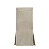 18 Inch Modern Fabric Skirted Dining Chair, Rubberwood, Set of 2, Beige