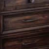 Oxy 30 Inch European Classic Nightstand, 3 Drawers, USB Ports, Wood, Brown