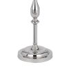 Ava 61 Inch Modern Floor Lamp, Glass Tray Table, 1 USB Port, Glossy, Chrome