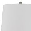 29 Inch Accent Table Lamp Set of 2, Stacked Crackle Glass balls, Silver