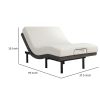 Liza Adjustable Twin Bed Base, Wireless Remote, Ergonomic Head Foot Incline