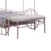 Modern Twin Size Canopy Bed, Princess Carriage Design, Powder Pink