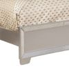 Eli Crystal Tufted Queen Bed, LED, Mirror Inlays, Wood, Gray Velvet, Silver