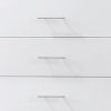 Vin 48 Inch Modern Tall Dresser Chest, 5 Gliding Drawers, Crisp White