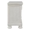 Julia 30 Inch Casual Nightstand, Wood, 2 Drawers, Pull Out Tray, White