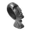 12 Inch Human Face Accent Decor, Metal, Life Like Appeal, Gray