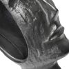 12 Inch Human Face Accent Decor, Metal, Life Like Appeal, Gray