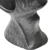 12 Inch Human Face Accent Decor, Metal, Life Like Appeal, Gray
