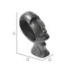 12 Inch Human Face Accent Decor, Metal, Life Like Appeal, Gray