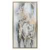 22 x 42 Canvas Wall Art, Abstract Luxury Paint Design, Set of 3, Gold, Gray