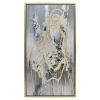 22 x 42 Canvas Wall Art, Abstract Luxury Paint Design, Set of 3, Gold, Gray