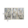 22 x 42 Canvas Wall Art, Abstract Luxury Paint Design, Set of 3, Gold, Gray