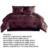 Jay 7 Piece Queen Comforter Set, Purple Polyester Velvet, Deluxe Texture