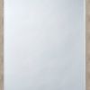 Structure 26 x 38 Modern Rectangular Mirror, Shargeen Texture, Bevel, Ivory