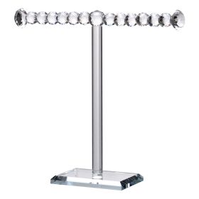 11 Inch Necklace and Jewelry Stand, SImple Design, Crystal Clear Finish