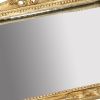 16 Inch Serving Tray, Decorative, Mirrored Bottom, Carved Gold Frame