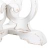 36 Inch Round Table, Classic, Sculptural Base, Wood, Modern, White, Brown