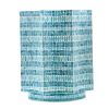 20 Inch Stool Table, Capiz Shell Inlay, Floral Geometric Design, Turquoise