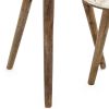 25, 22, 19 Inch 3 Piece Nesting Tables, Mango Wood, Splayed Legs, Natural