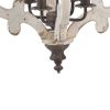 20 Inch 4 Light Wood Chandelier, Classic Candelabra Style, Vintage, White