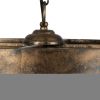16 Inch 3 Light Chandelier, Round, Iron Frame, Rustic Brushed Bronze Finish
