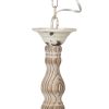 Kol 22 Inch Traditional 6 Light Chandelier, Fir Wood, Iron, Antique White