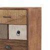 42 Inch Tall Dresser Chest, Multicolor, 6 Drawers, Sturdy Sled Base, Brown