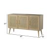 Dana 47 Inch TV Media Entertainment Console, 3 Rattan Doors, Modern, Brown