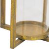 19, 15, 11 Inch Lanterns, Set of 3, Tea Light Glass Holders, Modern, Gold