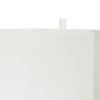 16 Inch Modern Table Lamp, White Rectangular Shade, Acrylic Base, Gold