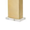 16 Inch Modern Table Lamp, White Rectangular Shade, Acrylic Base, Gold
