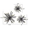 11, 8, 6 Inch Table Top Decorative Abstract Statuettes Set of 3, Black Gold