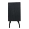 Dana 47 Inch TV Media Entertainment Center, Pine Wood, Rattan Doors, Black
