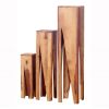 45, 34, 22 Inch Pedestal Table Stand, Set of 3, V Cut Sheesham Wood, Brown