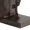 11 Inch Modern Bookend, Trotting Horse FIgurines, Artisanal Black Finish