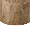 18 Inch Modern Side End Table, Tree Log Design, Paulownia Wood, Natural