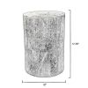 18 Inch Modern Side End Table, Tree Log Design, Paulownia Wood, Natural