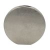 15 Inch Modern Decorative Vase, Round, Silver Finished Aluminum Frame