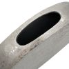 15 Inch Modern Decorative Vase, Round, Silver Finished Aluminum Frame