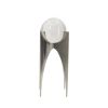 13, 10 Inch Crystal Orb Accent Decor Set of 2, Metal Stand, Art Deco