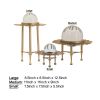 12, 9, 8 Inch Set of 3 Crystal Balls, Decorative Accent, Gold
