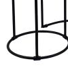 18, 22 Inch Round Nesting End Tables Set of 2, Mango Wood, Set of 2, Black