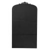 Kea 66 Inch Wall Mirror, Black Curved Metal Frame, Ornate Baroque Design