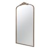 Kea 66 Inch Wall Mirror, Gold Curved Metal Frame, Ornate Baroque Design