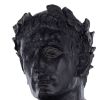 11 Inch Resin Atticus Bust Statue in Hand Painted Modern Matte Black FInish